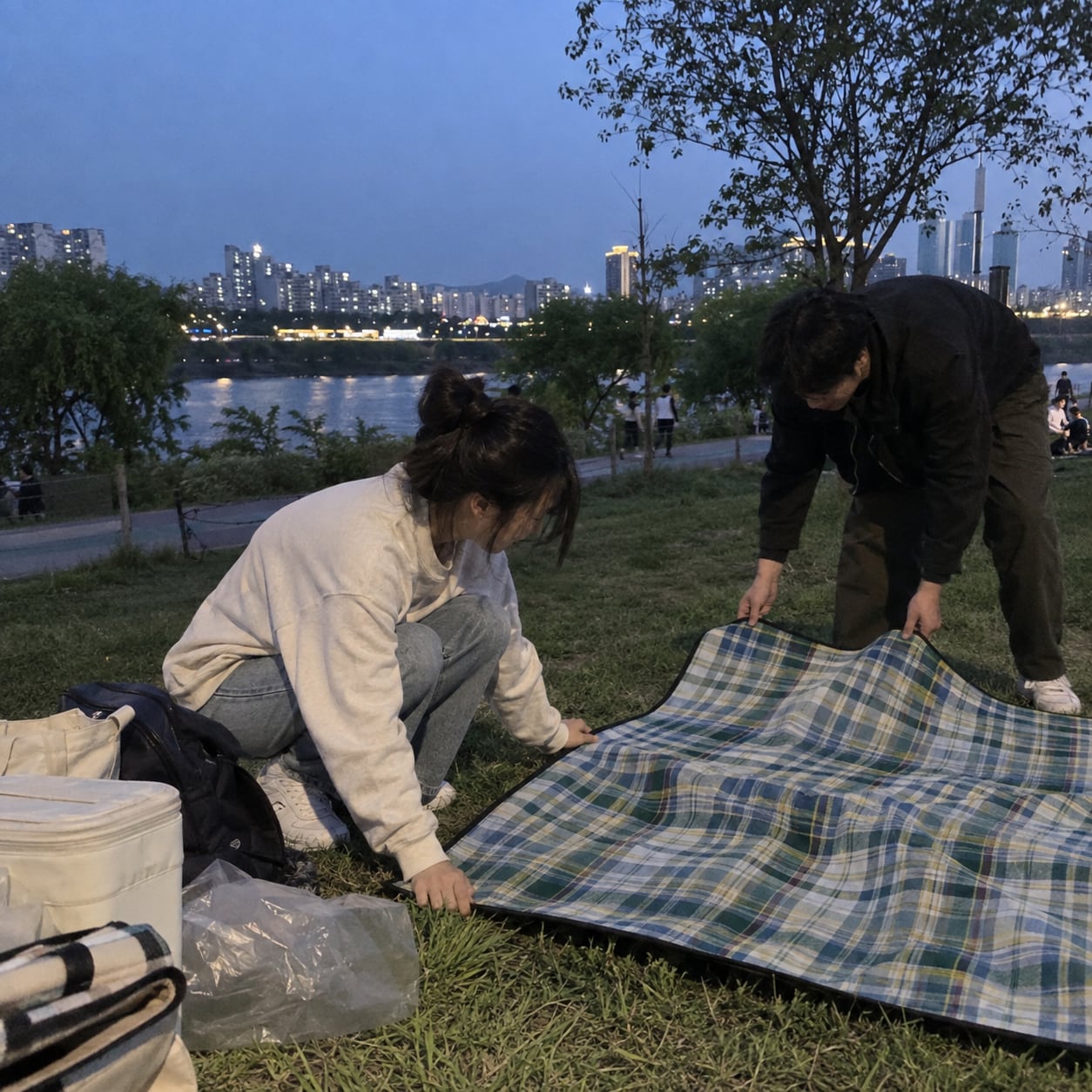 낮 피크닉 돗자리 자리 잡기 모임 대표 이미지