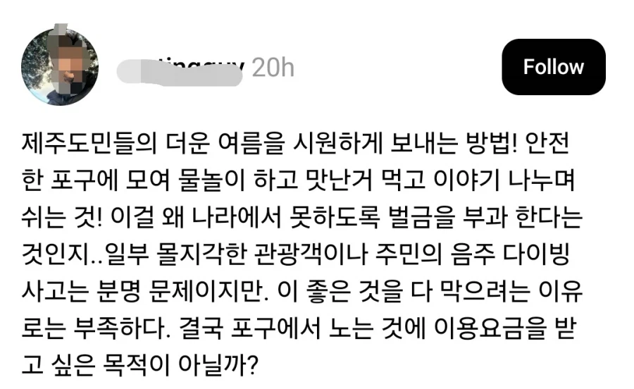제주 포구 다이빙 막으면 안된다는 인간.jpg_1.webp