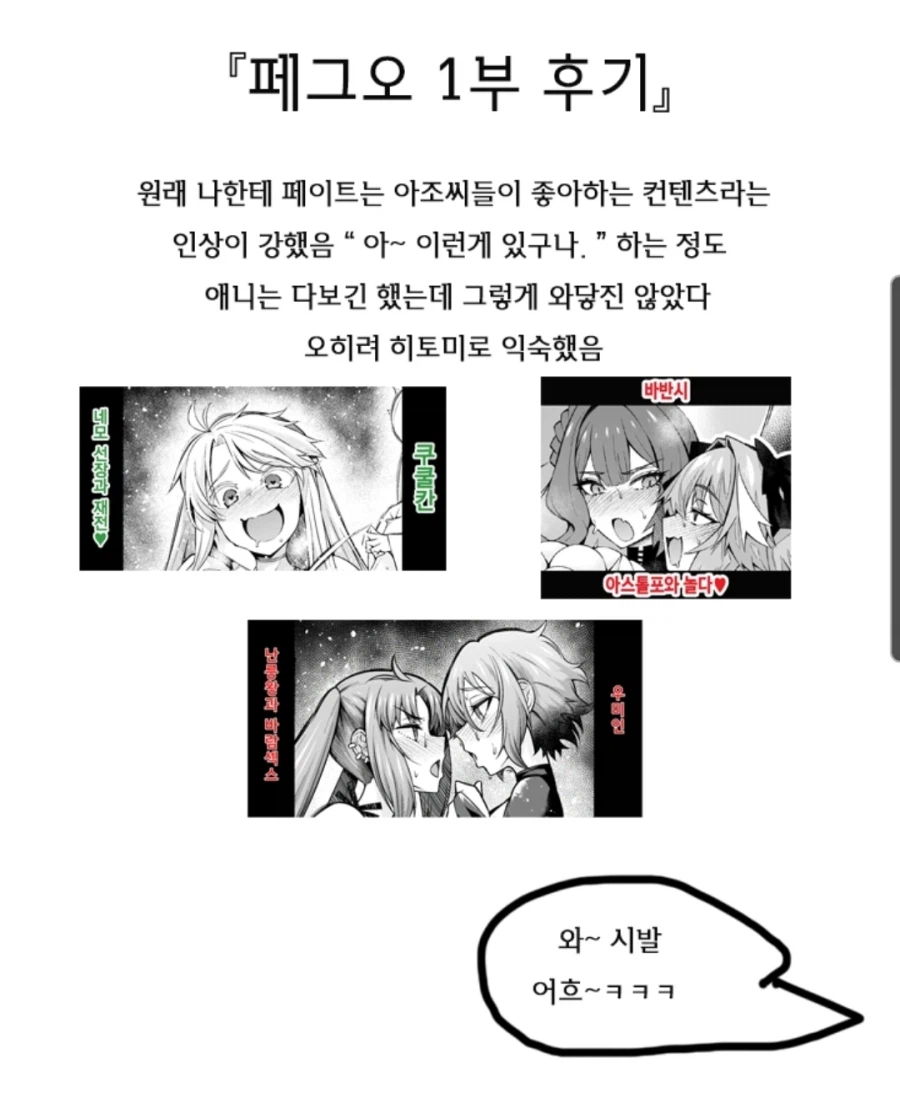 페그오 뉴비 유입 후기 존나 웃기네_1.webp