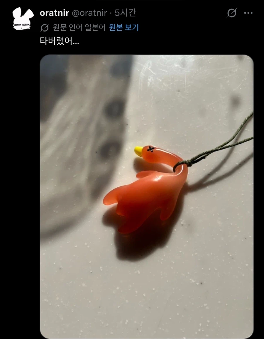 자외선에 노출되면 변하는 오리 열쇠고리.twit_2.webp