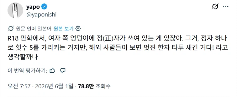 외국인들은 바를 정(正) 쓰여 있는걸 어떻게 생각할까나_1.webp