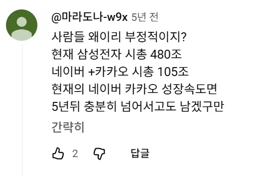 5년전 SK증권 "네이버+카카오가 삼성전자 시총 넘는다"_6.webp