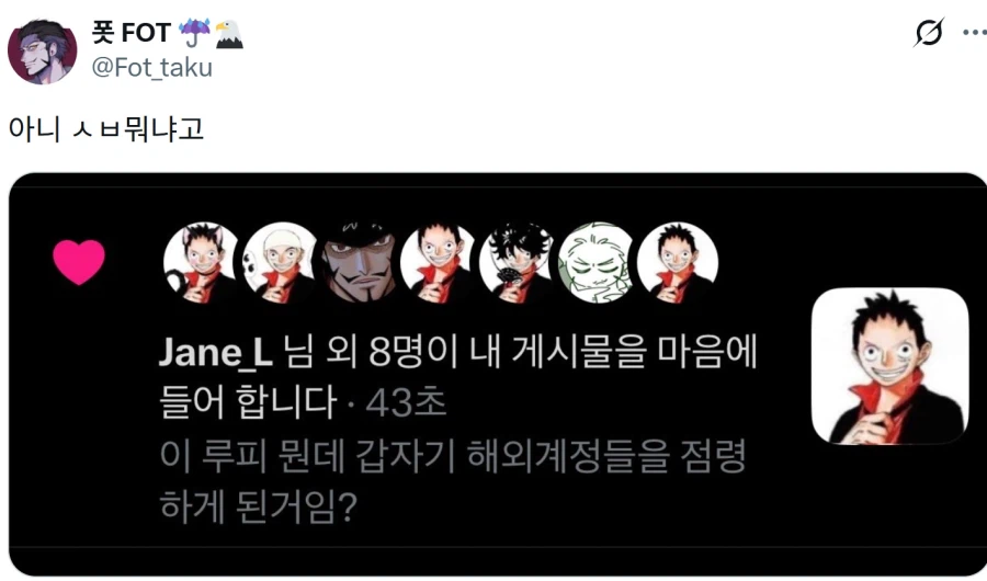 정체불명 루피의 습격을 받은 트위터 유저_5.webp