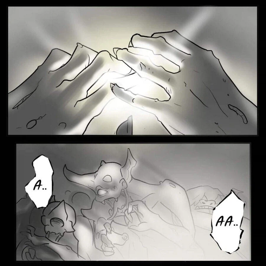 소녀의 몸에 빙의한 워해머 황제 만화 시리즈.comic_1.webp