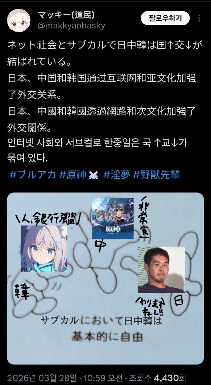 한중일이 서브컬쳐로 묶여있다고 주장하는 일본인_1.webp