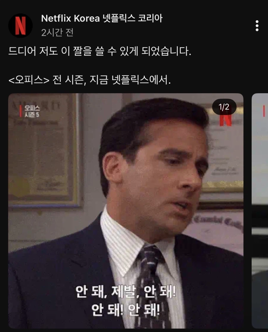 드디어 짤방 사용허가 떨어진 넷플공식 계정_1.webp