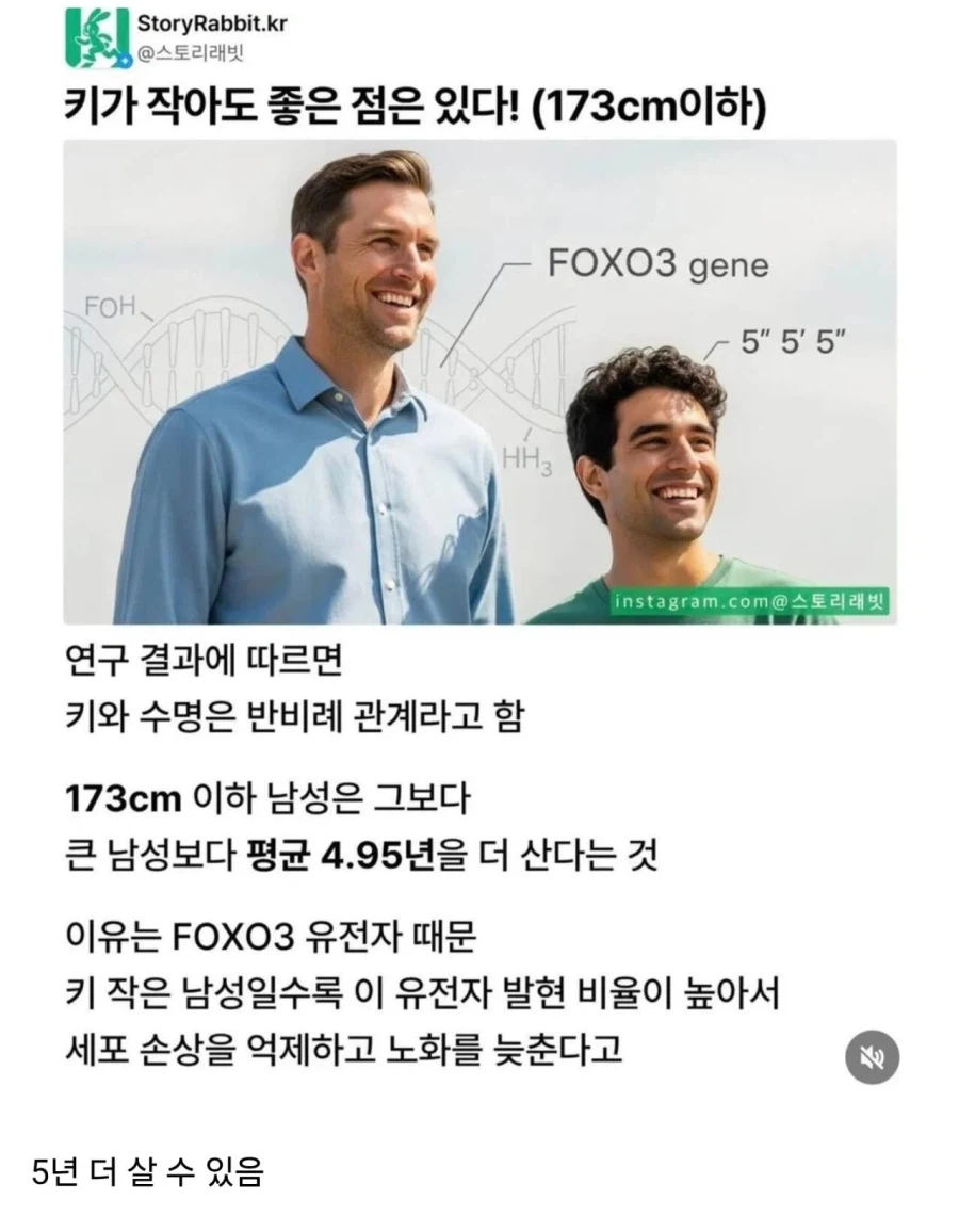 “173cm 이하 남성은 더 오래 산다”_1.webp